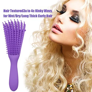 

Hair Brush Scalp Massage Comb Detangle Hairbrush Wet Curly Health Care Comb for Salon Hairdressing Styling Tool