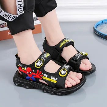 

2020 New Spiderman Summer Kid Boys Sandals Cartoon Child Slipper Infant Soft Bottom Shoes Casual Breathable Non-slip Footwear