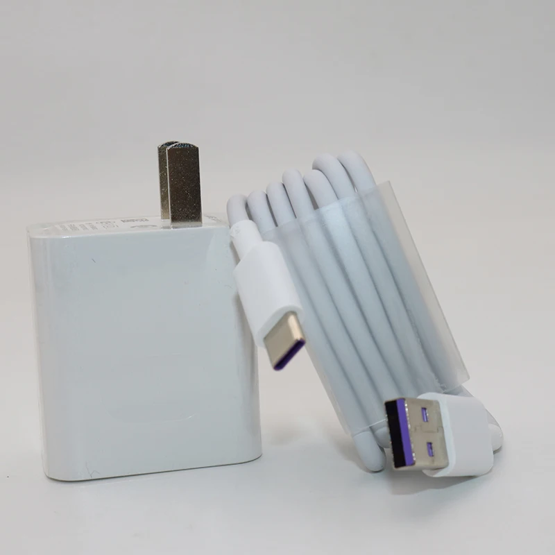 huawei SuperCharge, автомобильное зарядное устройство 2, супер зарядное устройство, быстрый адаптер 5A type-c кабель type C huawei mate 9 20 Pro mate 10 RS - Тип штекера: US charger x cable