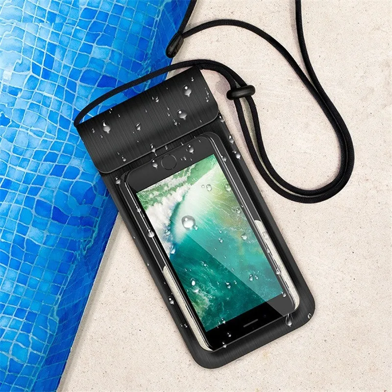 Waterproof Bag Mobile Phone Pouch+Long Strap Underwater Swimming Diving