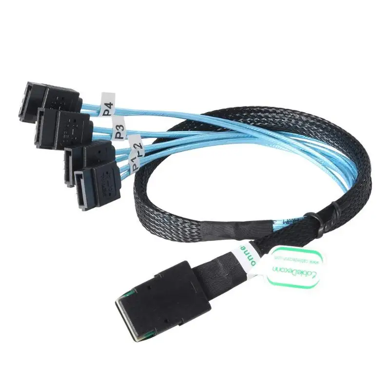 

MINI SAS 36P SFF 8087 to 4 SATA 7P Splitter Cable Cord HDD hard drive hard disk data transfer cable cord wire line
