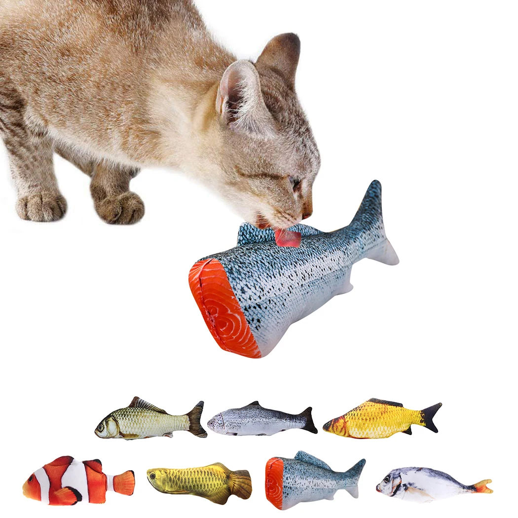 1Pcs Creative Fish Shaped Pet Toy Fish Shape Bite Resistant Catnip Cat Toy Pet Chew Toy Pet Cat Interaction Training Supplies