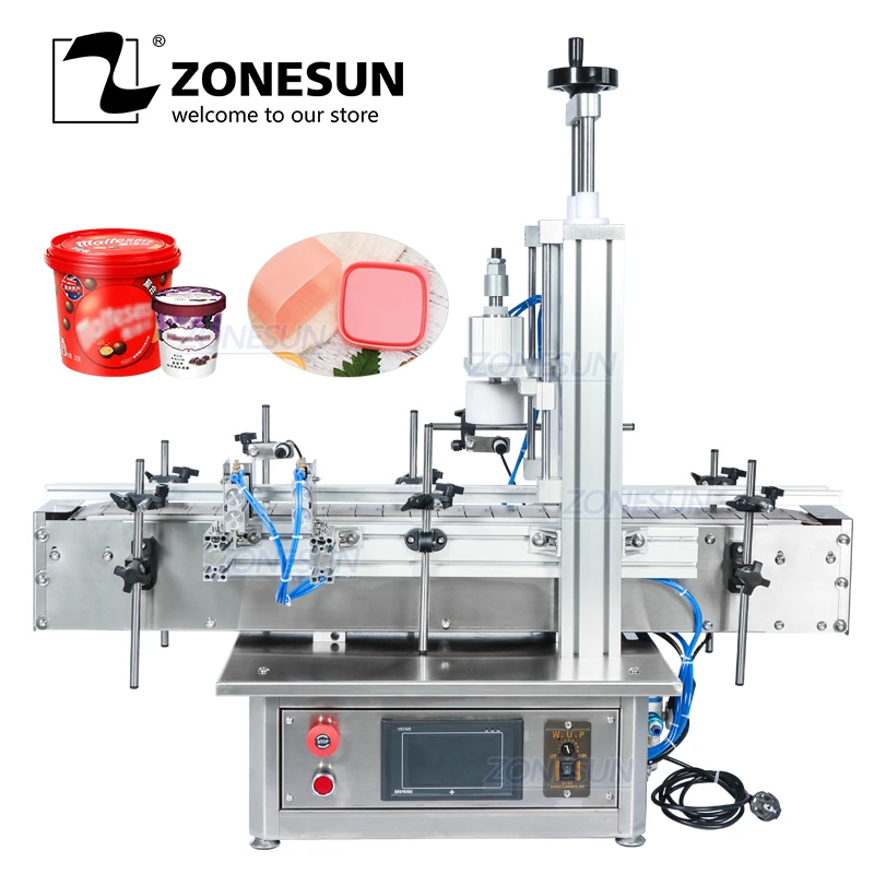 ZONESUN ZS XG1870D полуавтоматическая укупорка большой пластиковый резьбовой патрон для