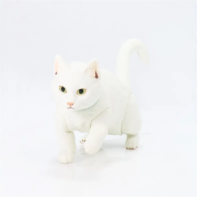 

Yaya Anime Kaiyodo shan kou shi Cat Tabby White Cat Mobile Short Legs Cat Garage Kit