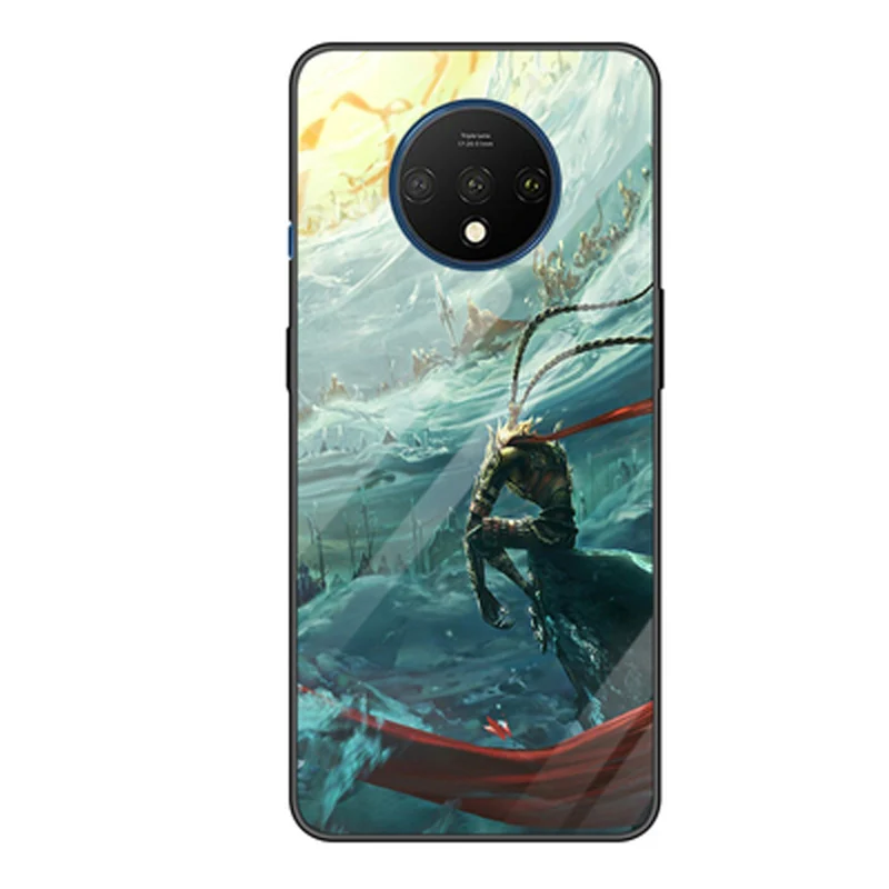 Для oneplus 7 T чехол one plus 7t 1+ 7t закаленное стекло+ TPU Edge тонкая жесткая задняя крышка для oneplus 7 T 7 T чехол oneplus 7t оболочка - Цвет: A13