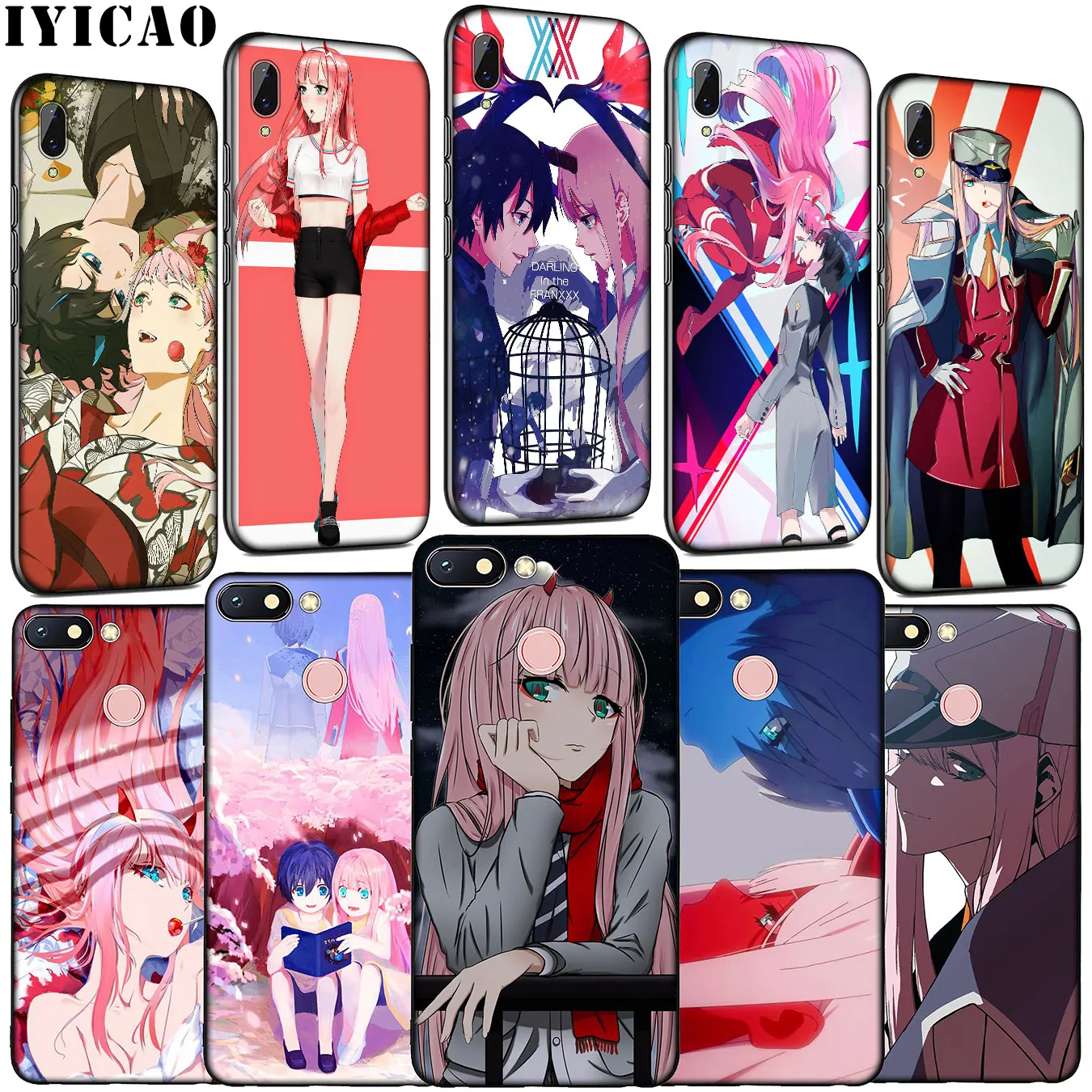 IYICAO Darling in the FranXX Anime Soft Silicone Phone Case for Xiaomi Redmi Note 8 8T 8A 7 7A 6 6A 5 5A K30 K20 Pro GO S2 Cover |