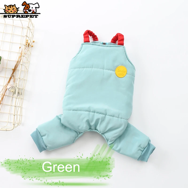 Green SUPREPET одежда для домашних животных зимнее пальто для собак Жилет для французских одежда для бульдога теплая куртка для собак пальто для собаки щенка одежда ropa para perro - Цвет: Green