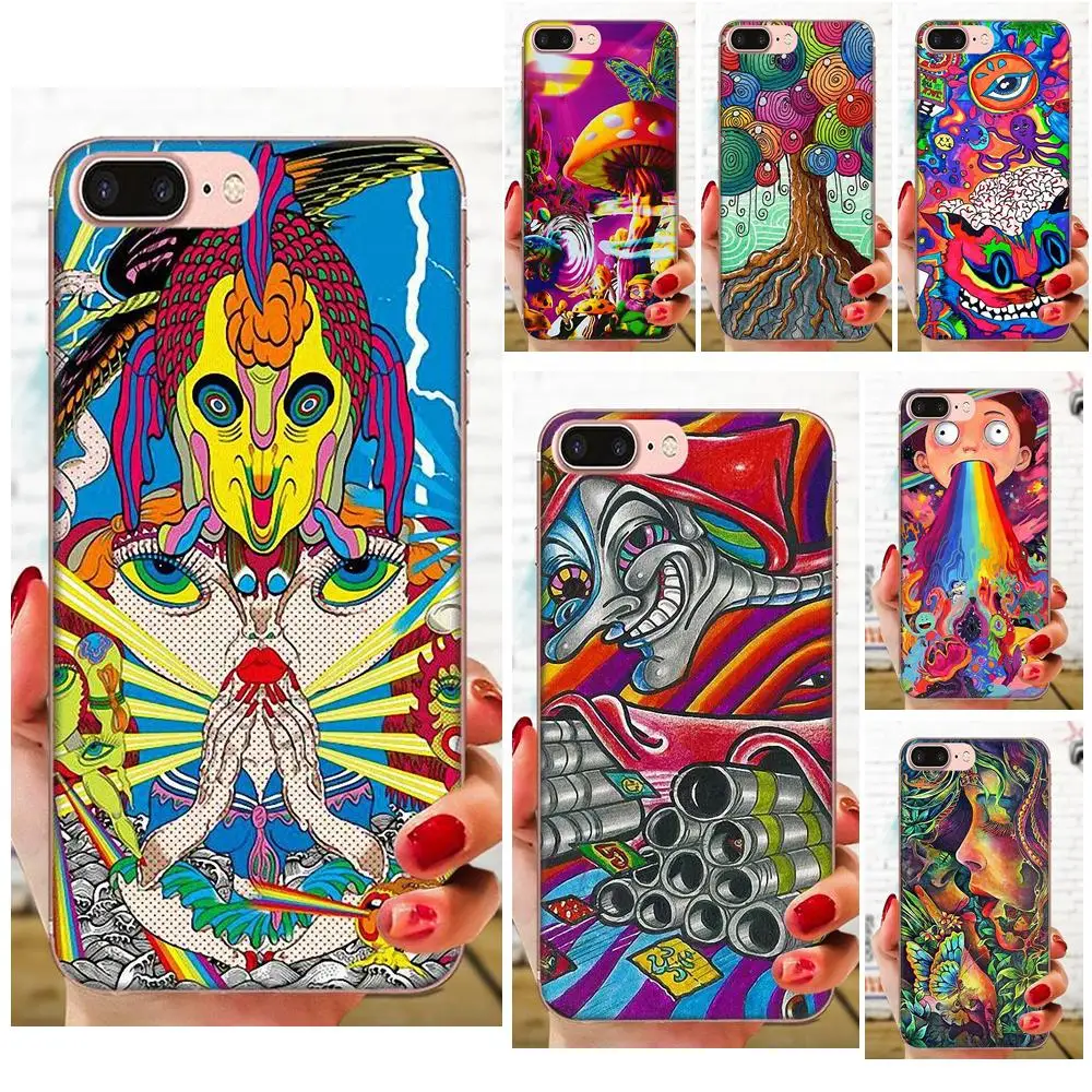 Мягкие чехлы-корпуса для Xiaomi Redmi Mi 4 7A 9T K20 CC9 CC9e Note 7 9 Y3 SE Pro Prime Go Play Desxz Хиппи Psychedelic Art
