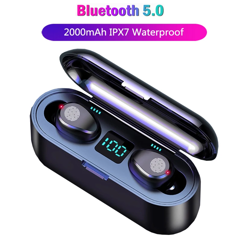 F9 tws спортивные наушники беспроводные наушники Bluetooth 5,0 светодиодный дисплей мини наушники для мобильных телефонов pk i7s i9s i11 i12 i30 i60