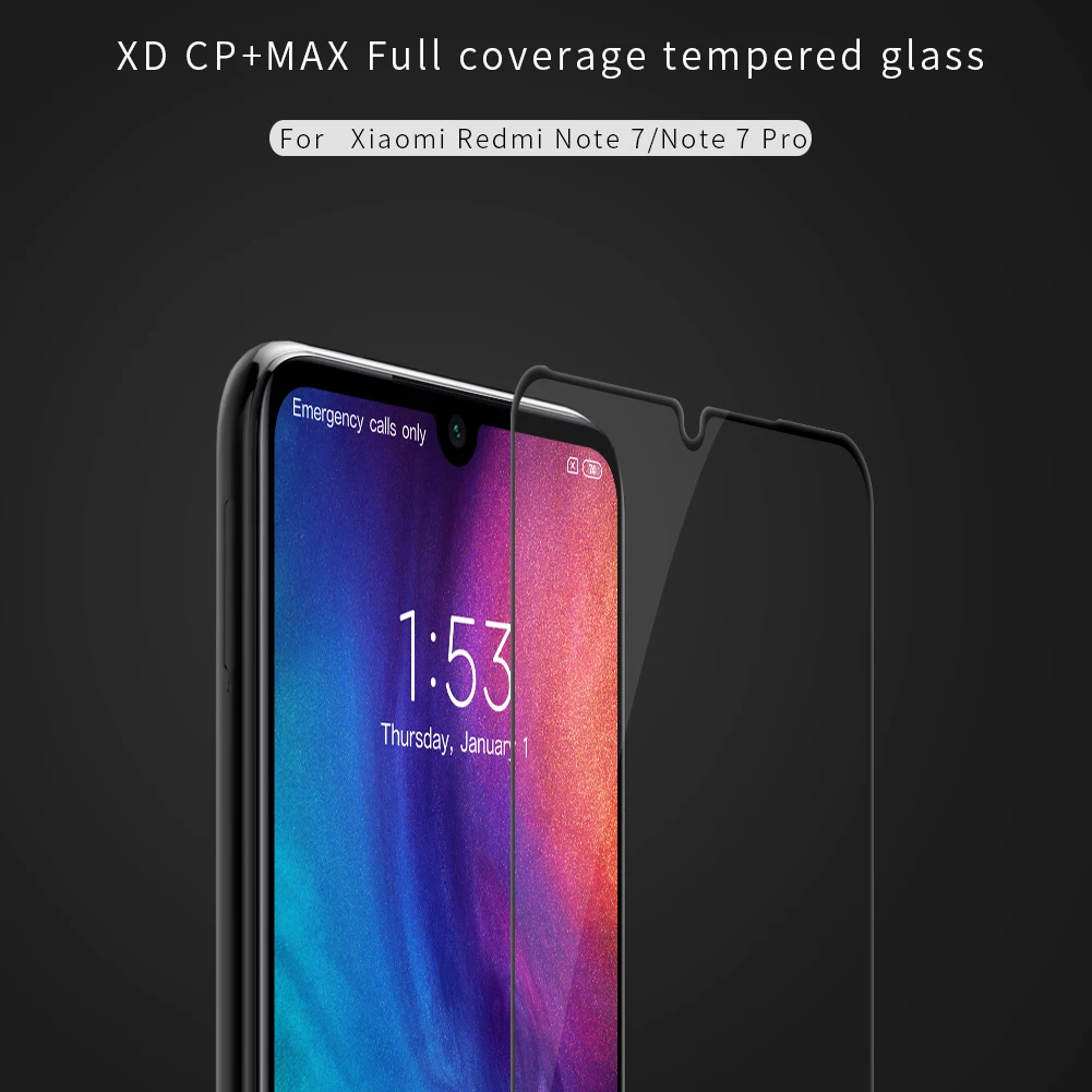 Цена Nillkin Curve закаленное стекло для Xiaomi Redmi Note 7 и Note7 Pro XD CP + MAX Анти взрыв полное покрытие Защитная пленка для экрана
