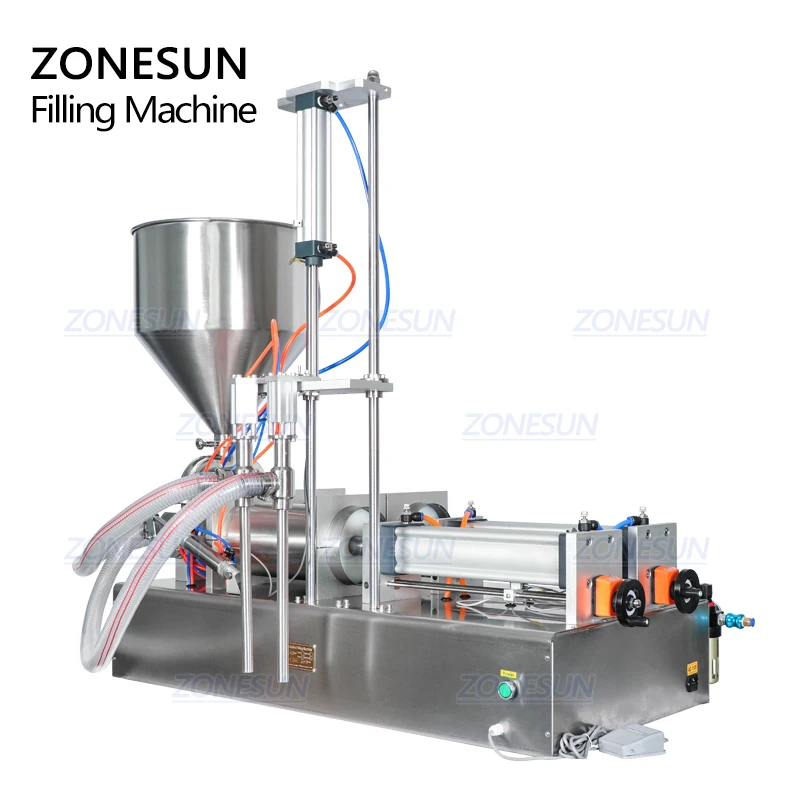 ZONESUN ZS GTD2 двойные насадки автоматическая машина для наполнения жидкостей бутылки