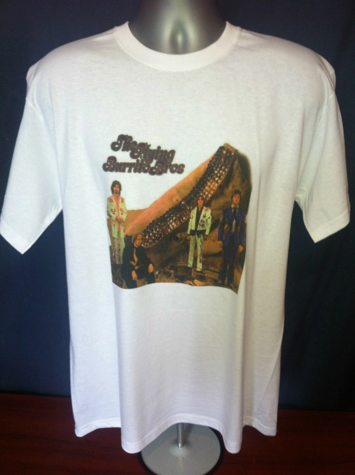 Футболка с надписью летающих братьев BURRITO рисунком грамм Парсонс Нил молодые Боб