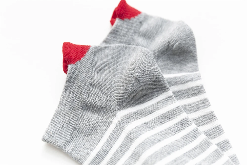 INS Neue Nette Rote Liebe Herz Ferse Gestreiften Kurze Knöchel Socken für Mädchen Dropship – Detail 17
