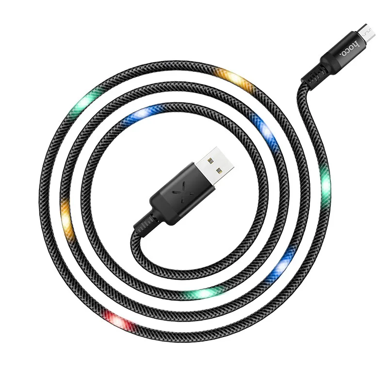HOCO U63 28 шт./лот 1,2 м Прочный USB кабель для iPhone кабель Micro кабель для samsung USB кабель провод зарядного устройства