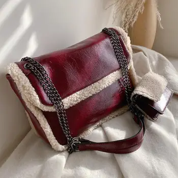 

Elegant Female Large Tote Bag 2019 Winter New High Quality PU Leather Women's Designer Handbag Chain Shoulder Messenger Bag