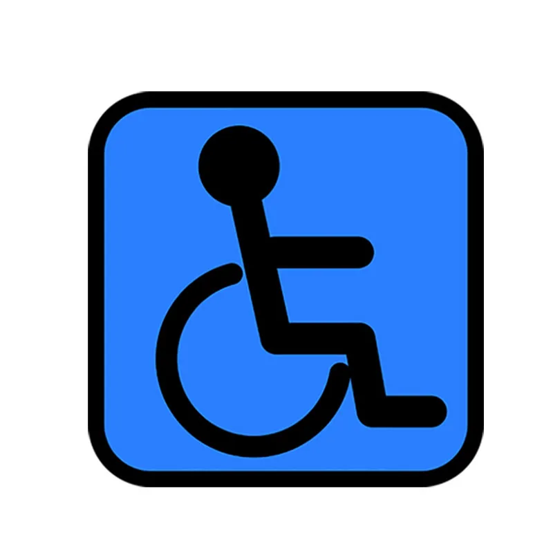 

Hot Funny Handicapped Sign Car Sticker Decorative Motorcycle Cover Scratches Car Styling Waterproof Vinyl PVC 13cm*13cm