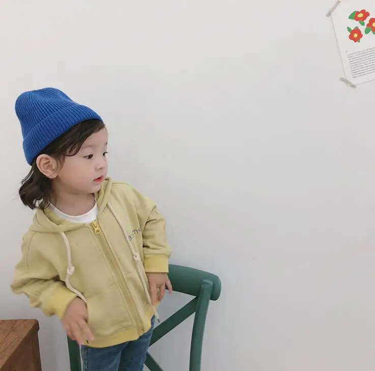 Новинка года,, пальто с капюшоном для мальчиков и девочек осенне-зимняя модная детская куртка с длинными рукавами на возраст от 1 до 6 лет, HX95 - Цвет: Оранжевый