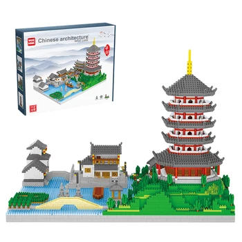 

7000+Pcs MOC DIY West Lake Model Bricks Toys Chinese Architecture Adult Building Blocks Toy Gift Home Decor