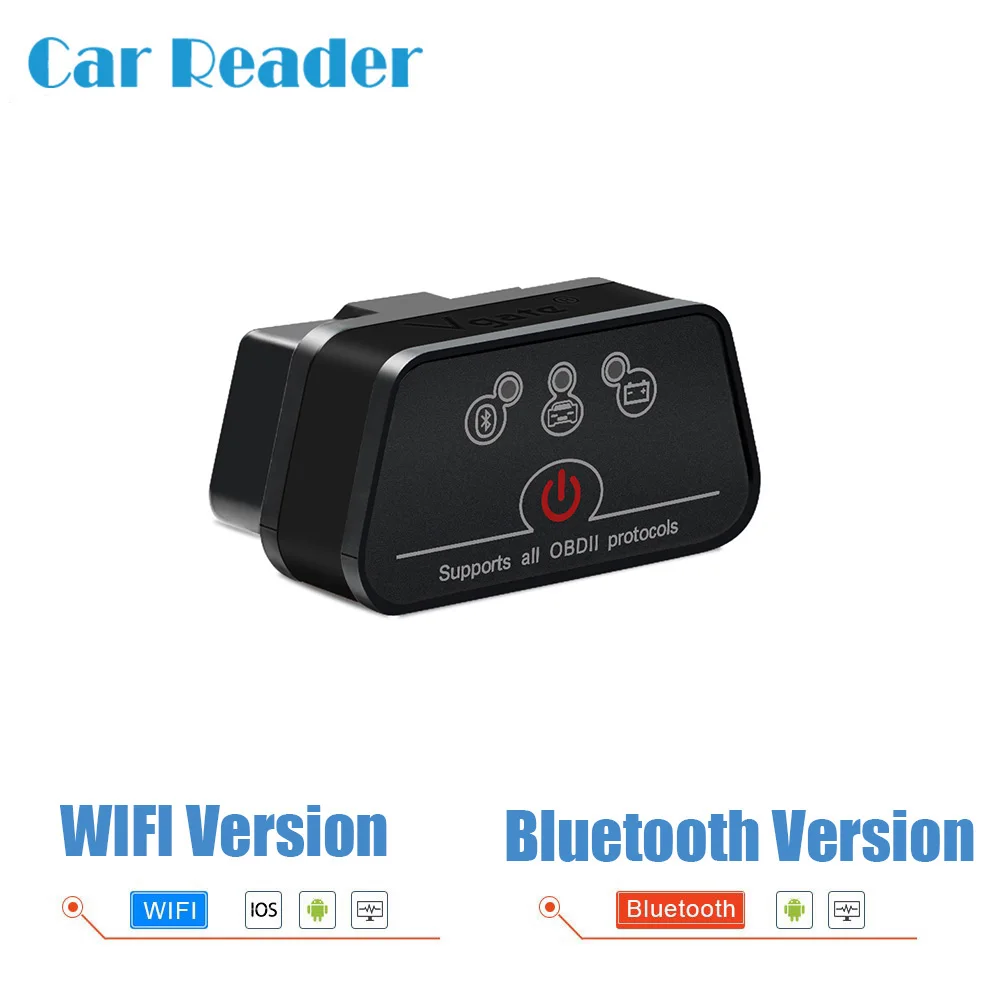 Считыватель кодов Vgate iCar2 OBDII для obd 2 протоколов Bluetooth/WIFI версия с поддержкой
