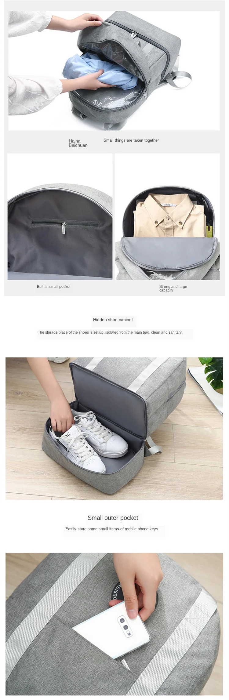 Дорожная сумка для багажа, дизайнерская спортивная сумка для хранения вещей, сумка для обуви, бюстгальтера, нижнего белья, водонепроницаемая переносная сумка для хранения на молнии