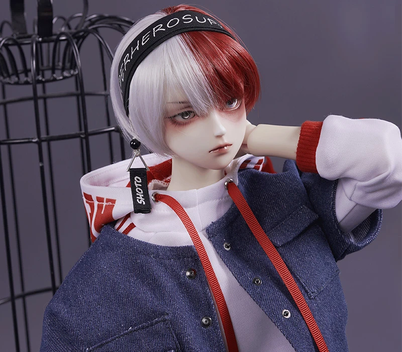 1/3 bjd парик Boku no Hero Academy Todoroki Shoto двойной цветной парик для bjd кукольных аксессуаров