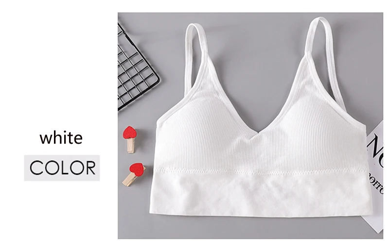 Sexy Women Tank Crop Top Seamless Bra Underwear Female Crop Tops Lingerie Wire Free Intimates With Removable Padded Woman Top