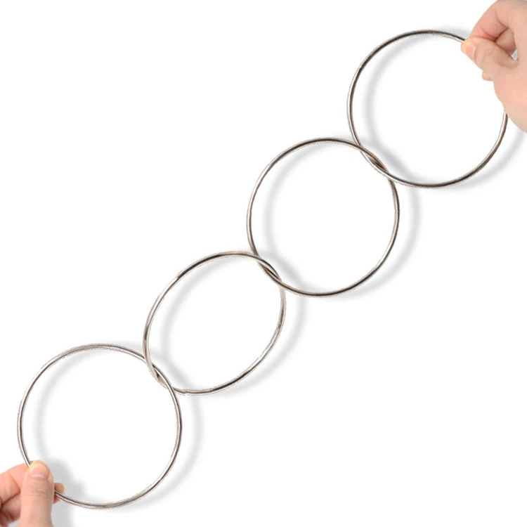 4 шт. волшебное четырехцепное игрушечное металлическое кольцо классическое