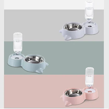 Automatic Pet Feeder Water Dispenser Cat Dog Drinking Bowl Dogs Feeder Dish Cat Feeding Watering