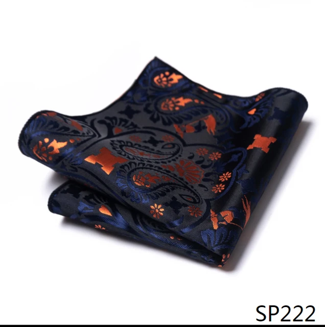 Fashion 100% Silk Hankerchief Scarves Vintage Hankies Men's Pocket Square Handkerchiefs Striped Solid Snot Rag 22*22 cm SP222