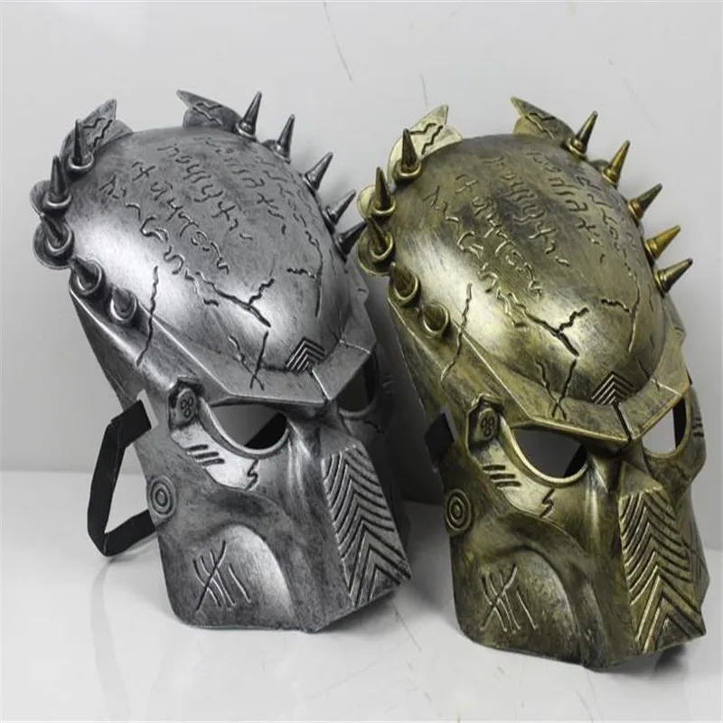 Пришельцы против Хищник воин AVP Косплей полная маска для костюма золото или серебро