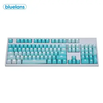 

104Pcs PBT Backlight Color Matching Keycaps Dip Dyeing Process Matte Texture Contrast Color Light Penetrating Mechanical Keycaps