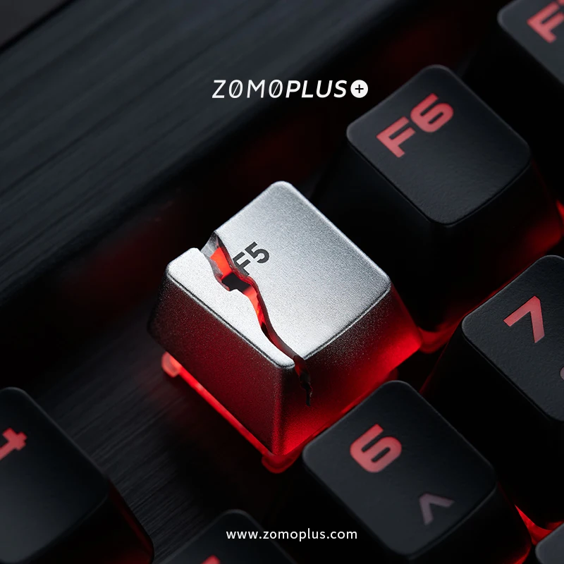 

ZOMO PLUS F5 Is Rotten, Refresh "Titanium Alloy F5" Aluminum Mechanical Keyboard Metal Translucent Keycap Personality Design