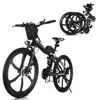 26inch Electric Mountain Bike 21 Speeds Shifter Adult Folding E-Bike Disc Brake Lithium Battery 36V/8Ah 350W 2