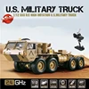 High Imitation 8X8 Remote Control US Military Off Road Truck 2.4G All-Terrain Tire Hole-through Alloy Front/Rear Axle RC Vehicle 1