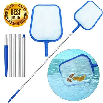 

Swimming Pool Fine Mesh Pool Skimmer Net Bag Catcher Aquarium Portable Cleaning Tools With Aluminium Telescopic Pole Z0528