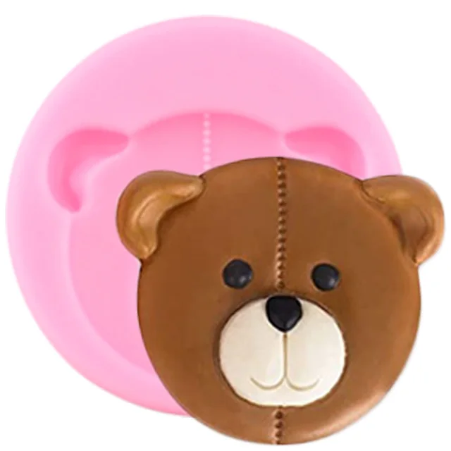 Emlems Small Teddy Bear Border Food Safe Silicone Mould for cake toppers,  fondant, chocolate, resin, clayetc