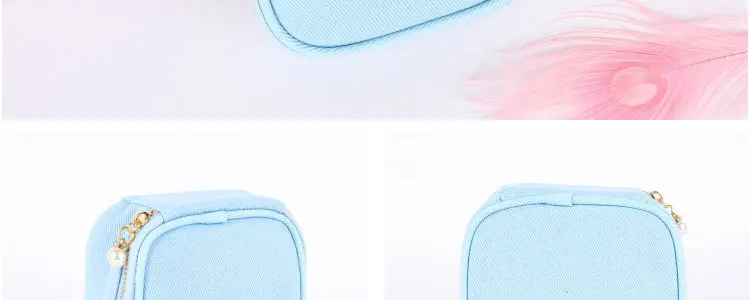 Hipster Environmentally Friendly Travel Storage Bag Sanitary Towel Large Capacity Portable Simple Cotton Cloth Carrying Cosmetic