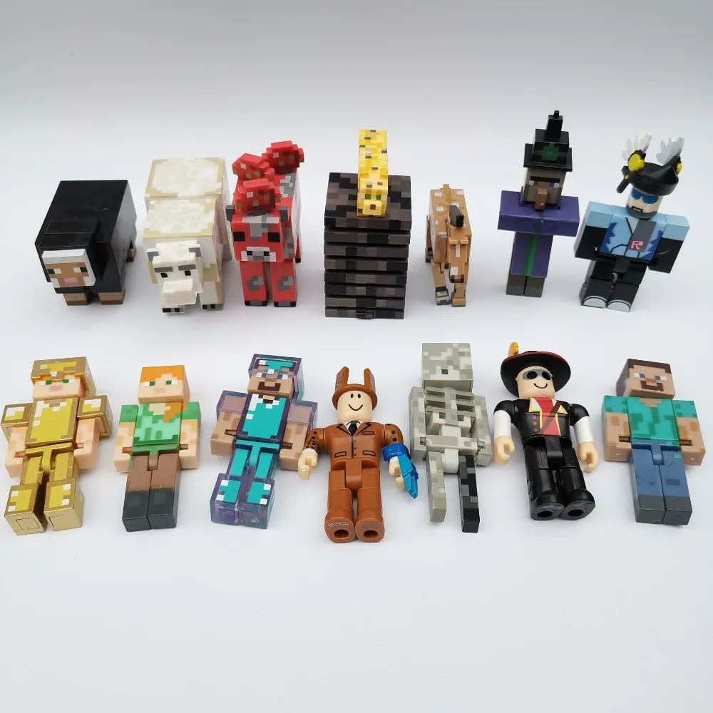 5 шт./лот фигурки Горячие компьютерные игры Мультяшные блоки diy игрушки куклы на
