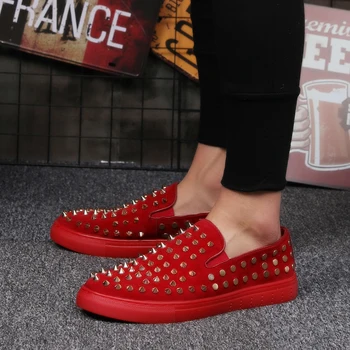 

Men's Casual Shoes Tony Teacher Shoes Hair Stylist Shoes Red Shoes Men's Slippers Overshoes Flat Men's Casual Shoes