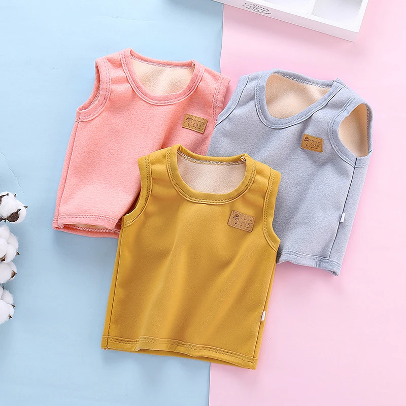 

New Children's Vest for Boys Spring Autumn Baby Vests Thicken Fashion Solid Waistcoat for Boys Baby Clothes Kids Tops Jackets