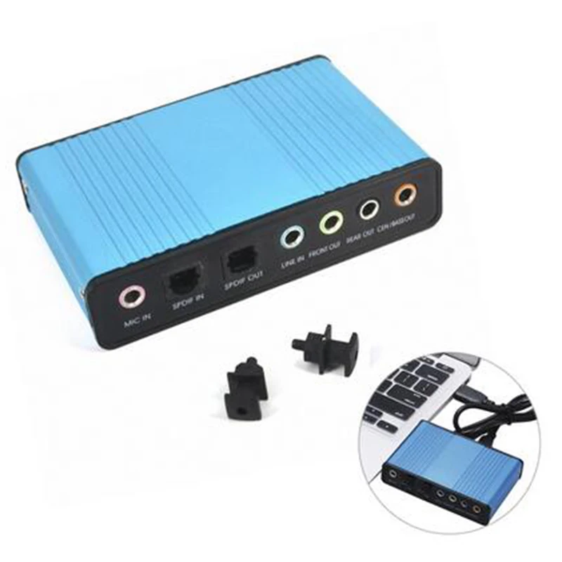 Sound Card 6 Channel 5.1 Optical External Audio Card Converter CM6206 Chipset 100% Brand new and high quality Sound Card 6 Channel 5.1 Optical External Audio Card Converter CM6206 Chipset 100% Brand new and high quality