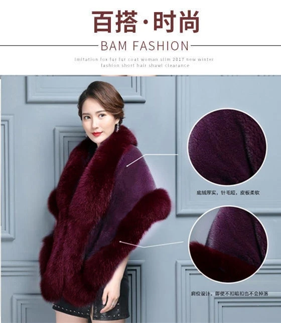 Новинка Yfashion женское модное зимнее пальто из искусственного меха мягкая длинная нежная накидка шаль-85