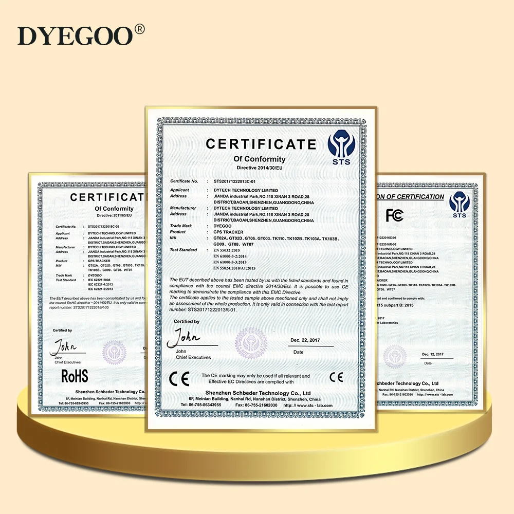 DYEGOO GT02A Car Vehicle Motorcycle GPS Tracker Electronic Fence Mileage Statistics History Replay Android IOS APP car tracker