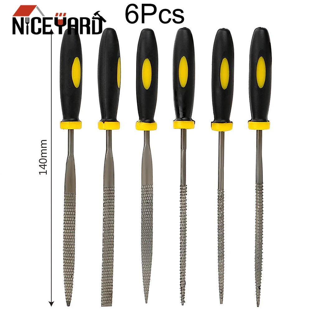 NICEYARD 6 Pcs Needle File Set For Jeweler Wood Carving Craft Metal Glass Stone 3 Sizes LSɽ Tool |