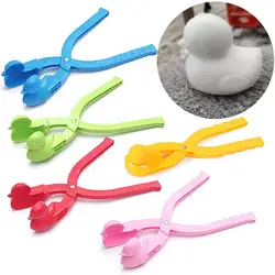 Pinza de plástico para Hacer bolas de nieve para niños, molde para bolas de nieve y arena al aire libre, juguetes para niños de 7x7x37cm