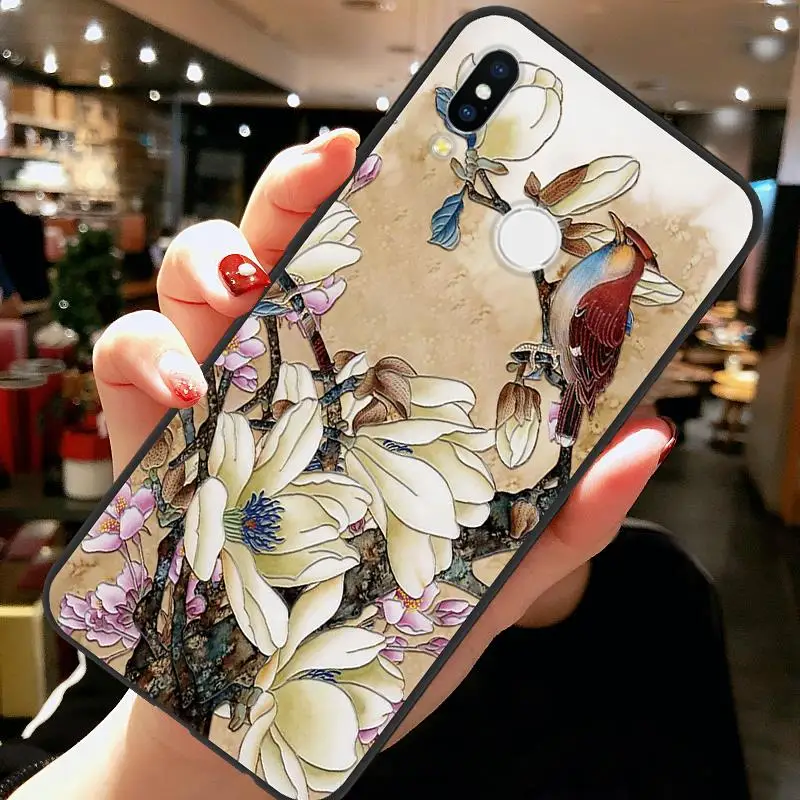 3D цветок чехол с тиснением для huawei P20 P30 Pro P8 P9 P10 Lite P Smart Y5 Y6 Y7 Prime Y9 Y6 Y7 Pro силиконовый чехол
