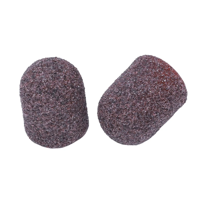 50Pcs Sanding Bands Block Caps Without Grip 80# 120# 180# 13x19Mm Sanding Cap Manicure Pedicure Electric Nail Drill-01