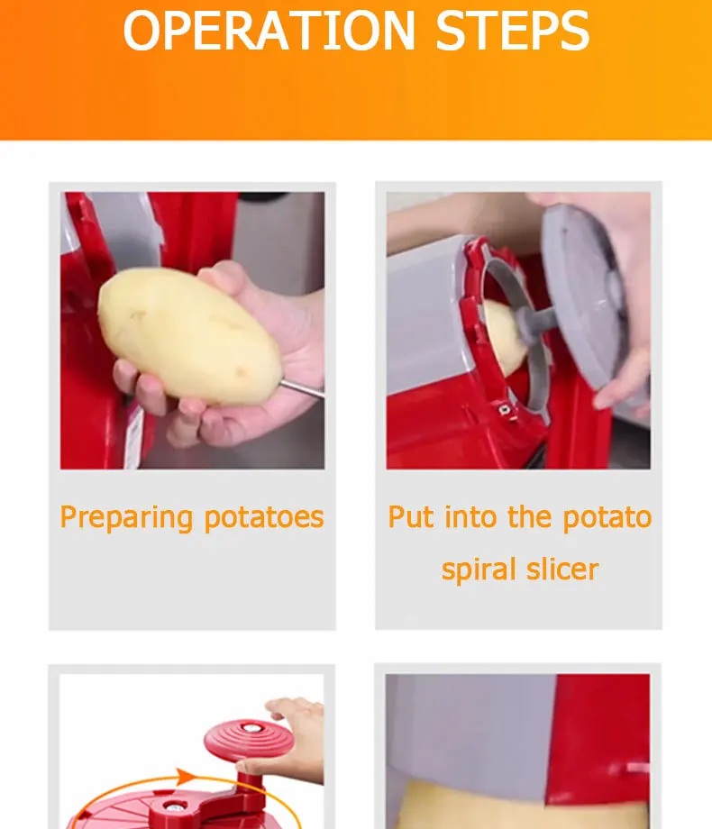 1 шт. ручной картофельный спиральный слайсер витой Торнадо овощи морковь резак Вихрь картофельные чипсы машина Кухня Инструменты для приготовления пищи