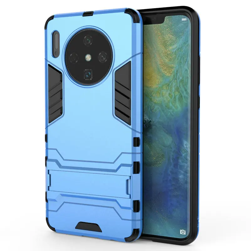 Case For Huawei Mate 30 Pro Mate30 Rugged Kickstand PC+ Silicone Combo Armor Cover For Huawei Mate 30 5G Slim Stand Shell Etui - Цвет: GTX BU