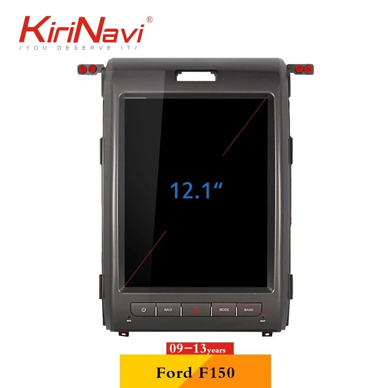 Sale KiriNavi Vertical Screen Tesla Style 12.1" Android 8.1 Car Radio For Ford F150 Car Dvd Multimedia GPS Navigation 2009 - 2013 4G 1
